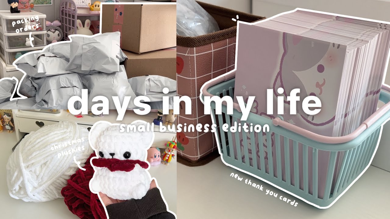 studio vlog ep 06 🧶💌 days in my life packing orders + running my small ...