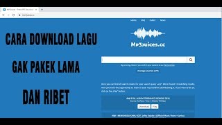 Cara download lagu gak pake lama dan ribet