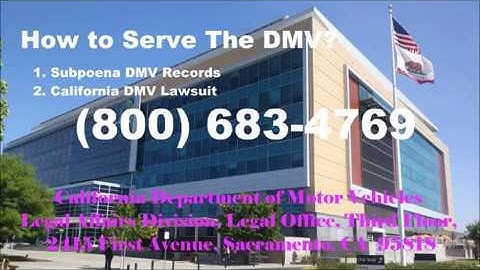 DMV Subpoena | How to Subpoena DMV Records | California DMV Lawsuit