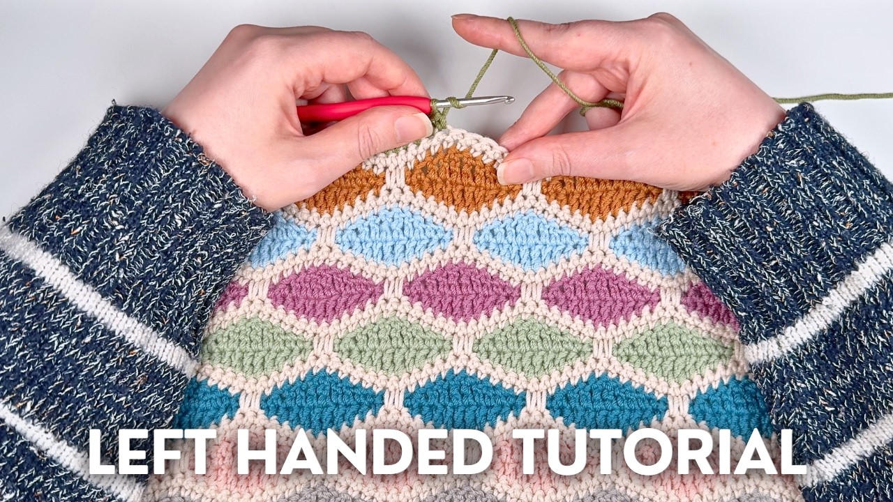 LEFT HANDED How to Crochet Wave Stitch