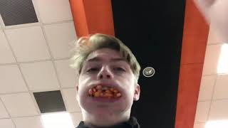 stuffing carrots in my mouth but it’s the world record...