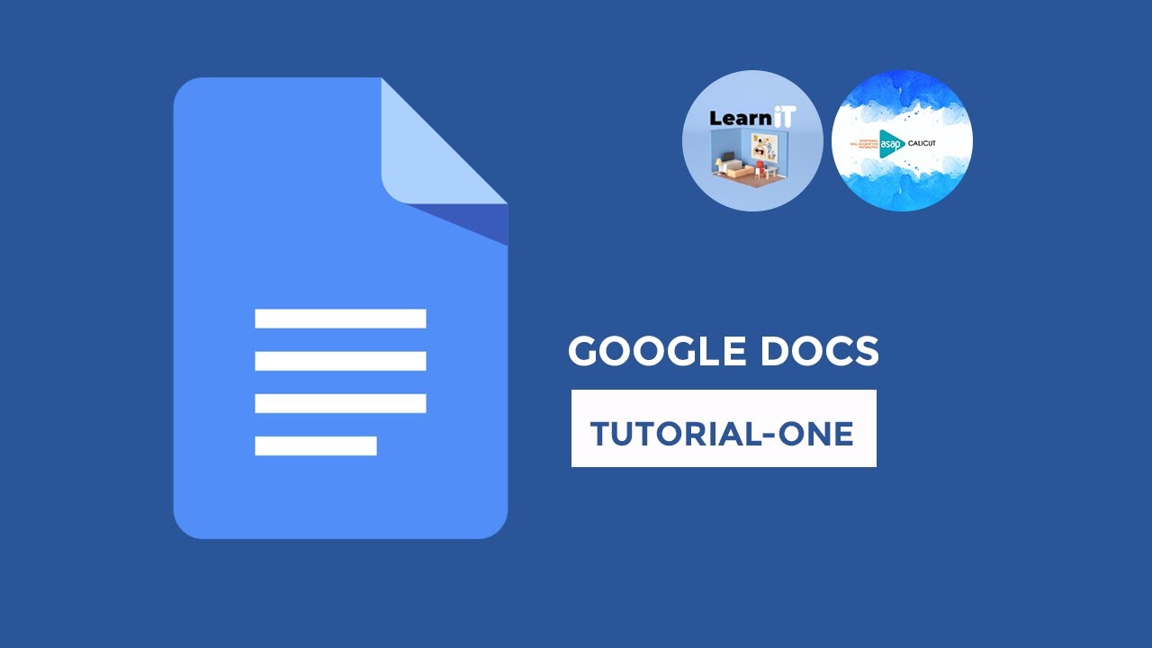 Google Docs Tutorial one ( Continuation of Word) - YouTube