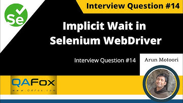 Implicit Wait in Selenium WebDriver (Interview Question #14)