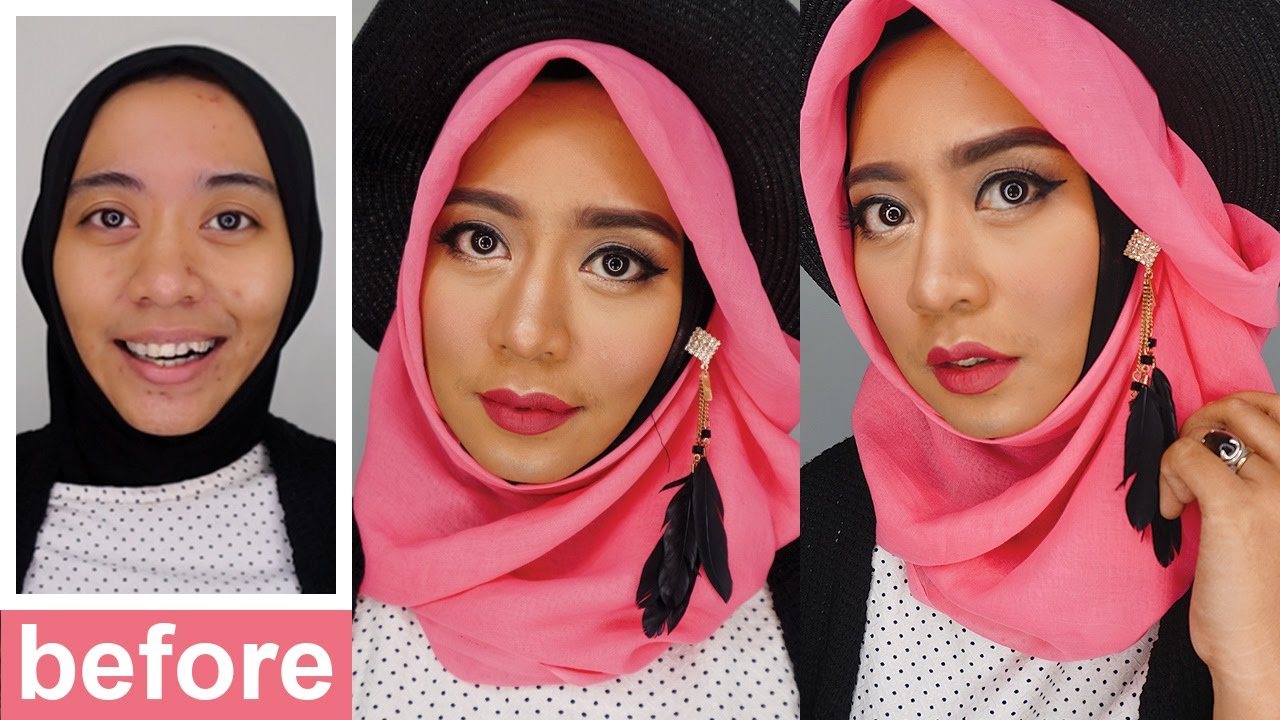 One Brand Makeup Tutorial Wardah Makeup Pesta Natural Inivindy