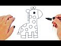 How to draw a giraffe step by step  easy drawings