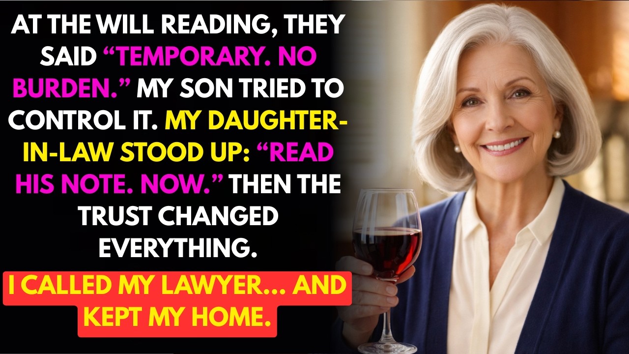 At the will reading, my daughter in law stood up for me and changed everything