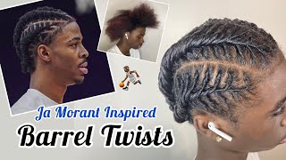 Faux Loc Barrel Twists | Ja Morant Inspired | Protective Styles for Teen Boys & Men screenshot 4