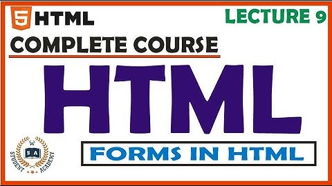 HTML Tutorial in Urdu | HTML FORM Design | Part 9