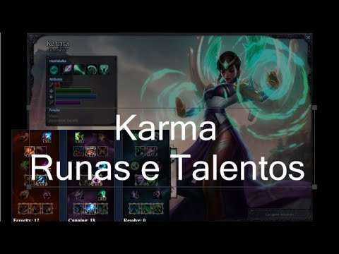 Karma Runes Mid Karma Mid ou Suporte Runas e Talentos - YouTube
