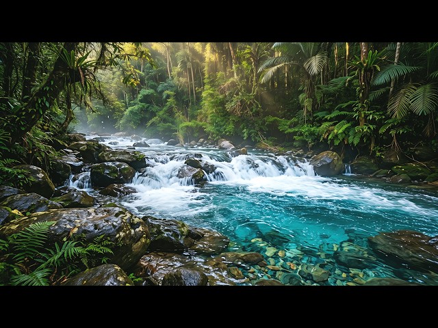 Pure River Flowing Water Sounds 🍃 Nature White Noise