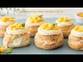 망고 커스터드 슈크림 만들기 | 여름 망고 디저트 | Mango Custard Cream Puffs Recipe | Homemade Choux | Mango Dessert