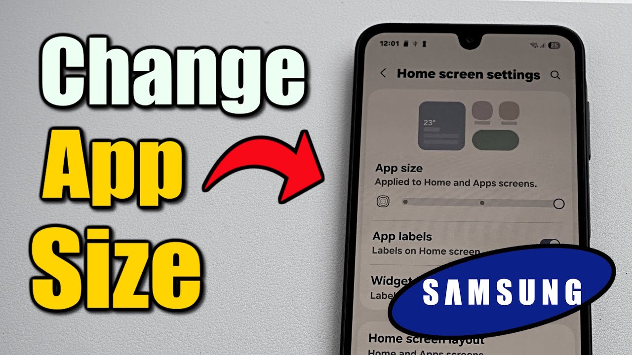 How to Change the App Icon Size on Screen for Samsung Phone (Easy ...