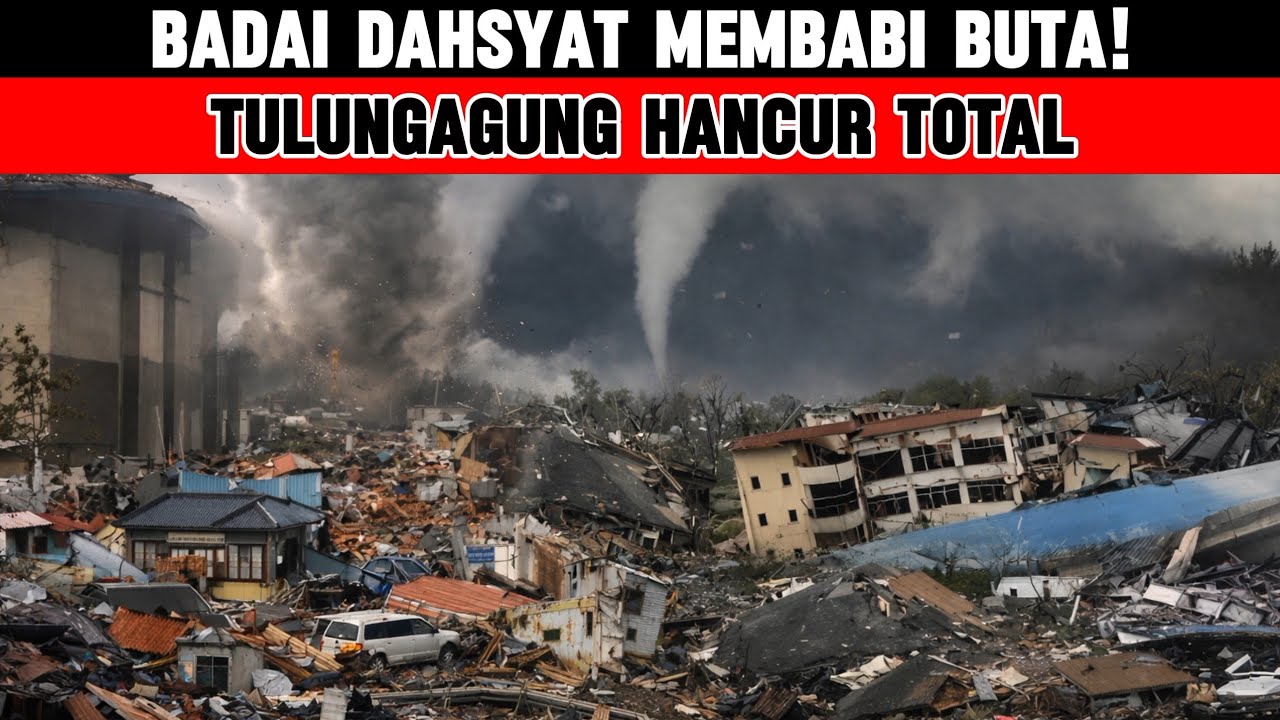 Jawa Timur Kembali Berduka! Tulungagung Hancur Total Dihantam Badai Dahsyat, Ribuan Warga Panik