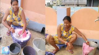 Desi Style Cloth Washing  Vlog Indian //Desi Style Cleaning with hand ✋✋@sumidas134