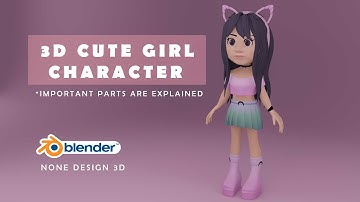 3D Character Modeling - CUTE GIRL Tutorial/ Blender 3.4