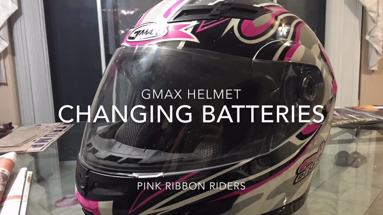 Changing batteries in GMAX Motorcycle Helmet YouTube