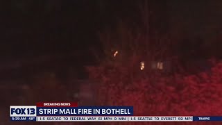 Crews tackle strip mall fire in Bothell | FOX 13 Seattle