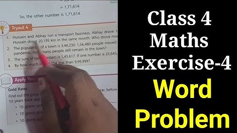 Class 4 Chapter 2 Exercise 4 Word Problem