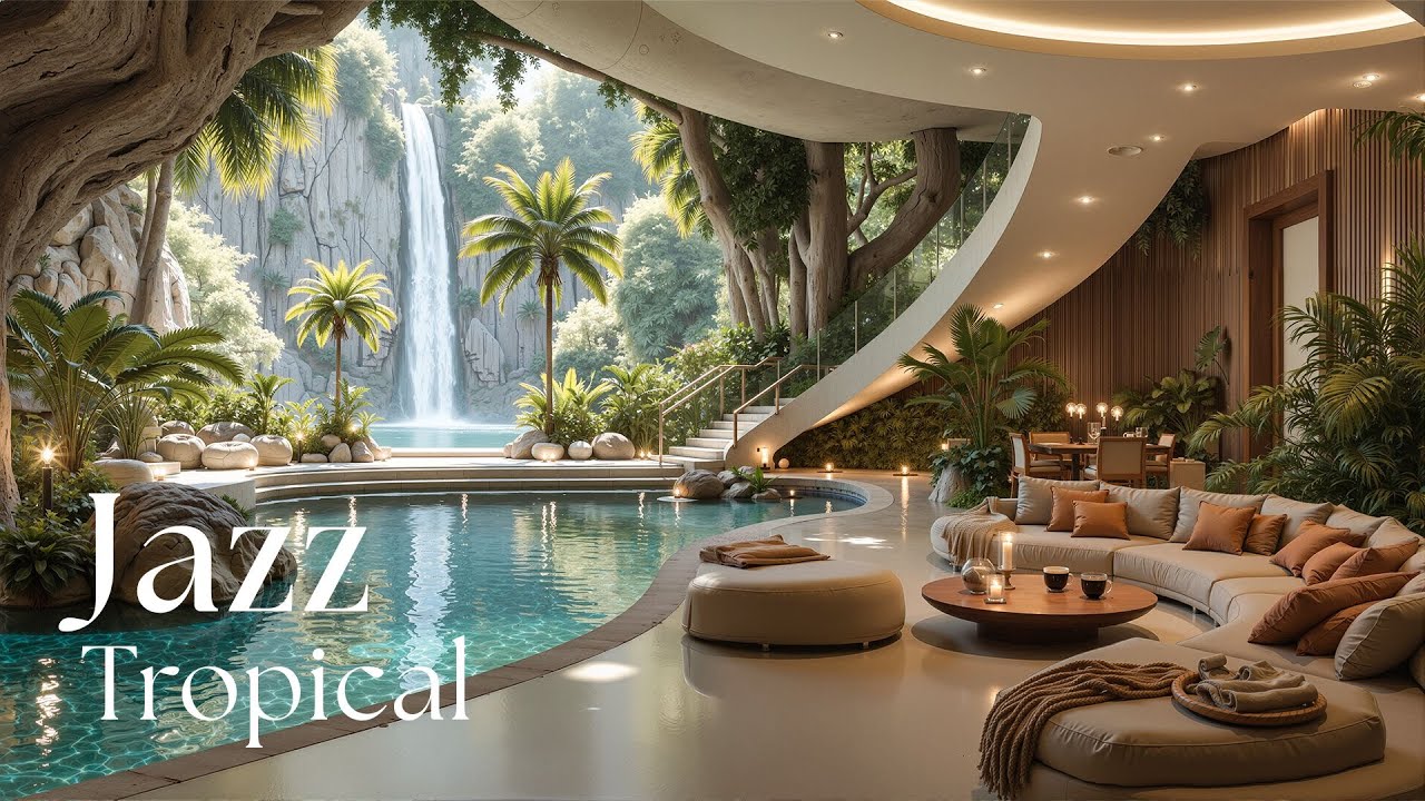Tropical Jazz Lounge Heaven | Elegant Jazz Music in a Peaceful Villa for Relax and Chill