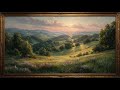 4K TV Art: Vintage Summer Landscape with Gold Frame | Relaxing Screensaver