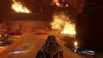 DOOM (2016) Ultrawide (3440x1440) on Linux Wine-Staging with Nvidia GTX 1080 Ti