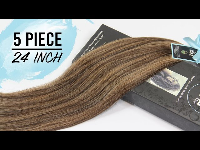 4/12 ZALA Snickers Highlight Hair Extensions 24-Inch 5-Piece