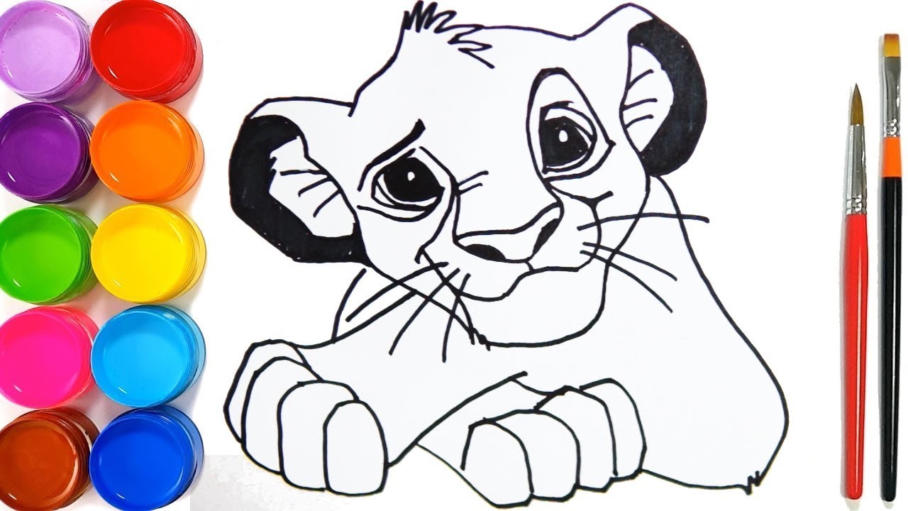 How to Draw Simba Lion King 2019 coloring and drawing for Kids, Toddlers How to Draw Simba Lion King 2019 coloring and drawing for Kids, Toddlers #1