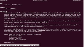 Linux Command To Find the System Configuration And Hardware Information | Using DMI Table