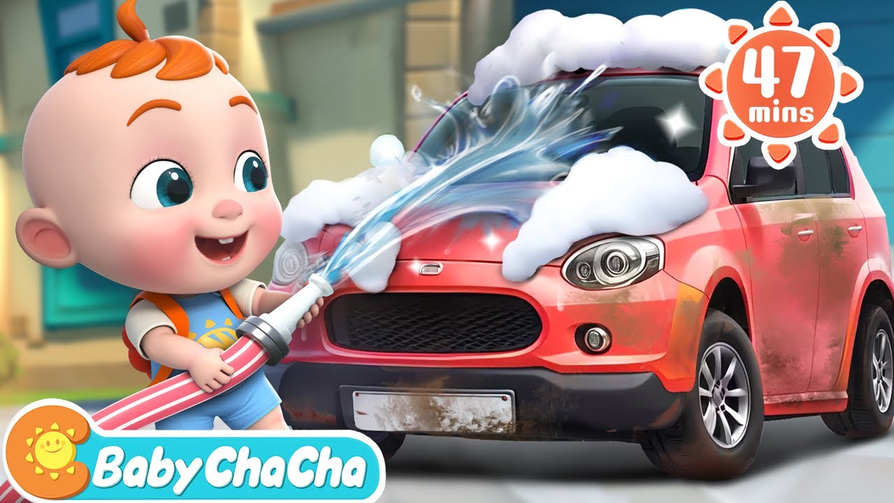 Car Wash Song Let's Wash the Car + More Baby ChaCha Nursery Rhymes