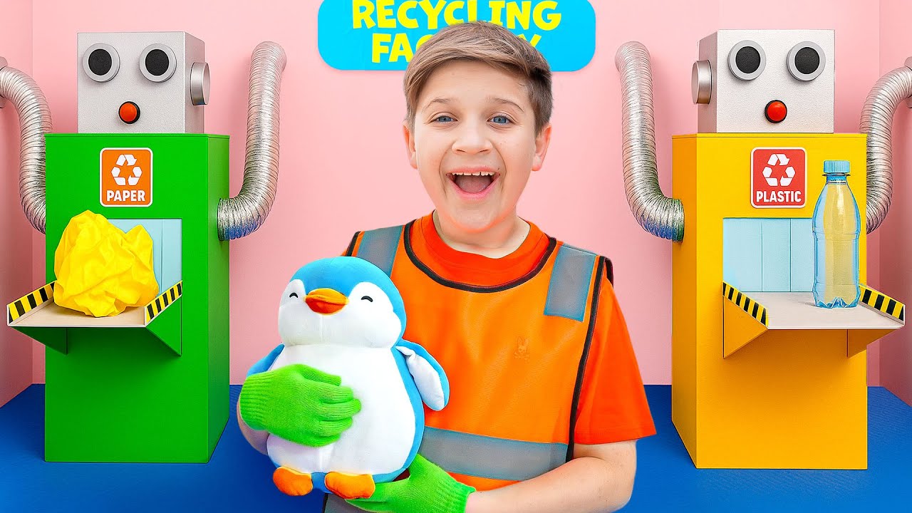 로마는 쓰레기 분류하기를 배워요