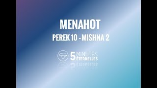 Menahot - Perek 10 Mishna 2 - Mar. 7 Heshvan 5779