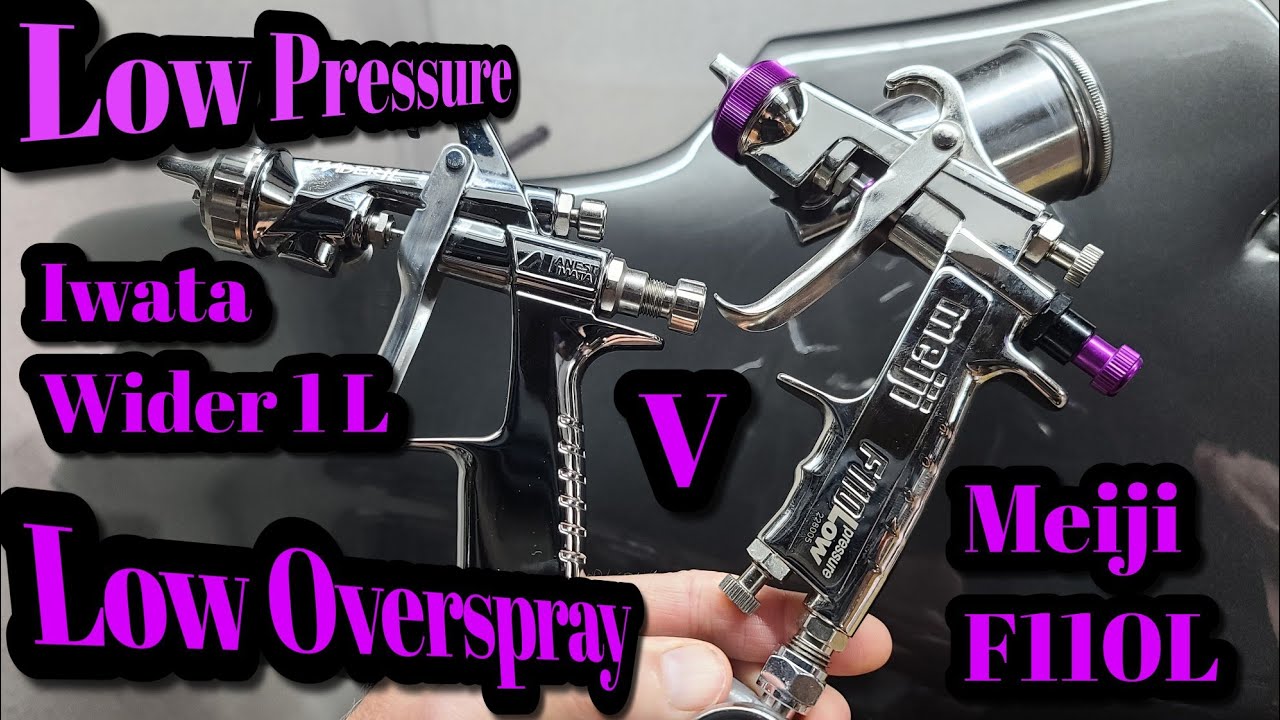 Краскопульт Anest Iwata Wider 1 л v Meiji F110L, для домашнего использования с низким уровнем рас...