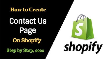 How to Add Contact Us Page On Shopify Online Store, Shopify tutorial Step by step for beginners 2020
