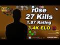 15 y.o🔥r0se (27-10) 1.87 Rating | avg 3.4K ELO | Ancient POV | Jun 4, 2026