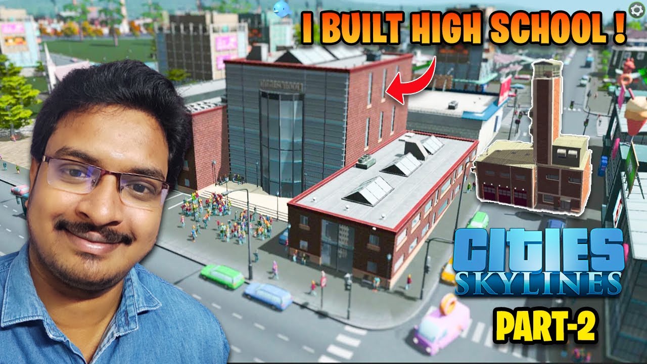 I BUILD HIGH SCHOOL & HOSPITAL IN MY CITY CITY SKYLINES GAMEPLAY  | TECHKITTAMIL