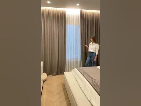 Автоматические шторы блэкаут на электроприводе в спальне. Обзор - YouTube