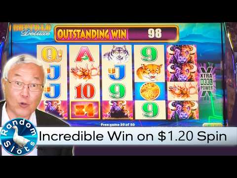 Buffalo Deluxe Slot Machine Bonus and Incredible Win on Buffalo Gold