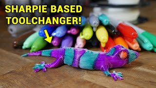 Smart multicolour 3D printing using only Sharpies and printed parts