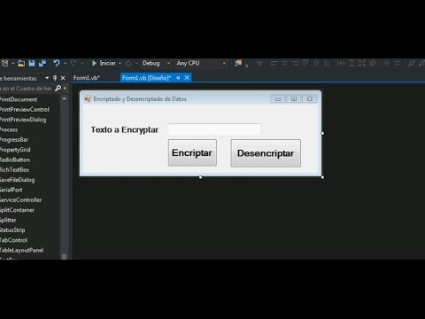 Cifrado y Descifrado de un texto, Visual Basic.net - YouTube