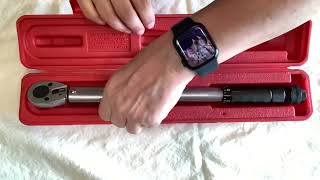 TEKTON 3/8 Inch Drive Click Torque Wrench 10 80 ft  lb - 24330 & 1 4 Inch Drive Click Torque Wrench