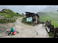 Simple nepali mountain village lifestyle in rural nepal  relaxing and peaceful environment