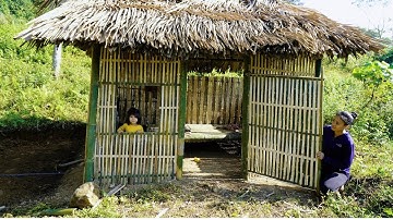 Full Video: 120 Days Journey of a Single Mother Moving to a New Place, Building a Bamboo House