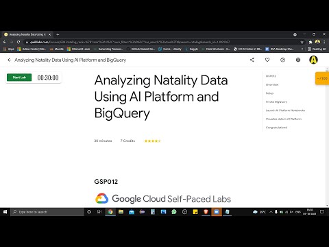 Analyzing Natality Data Using AI Platform and BigQuery [GSP012] | Qwiklabs | Google Cloud Platform