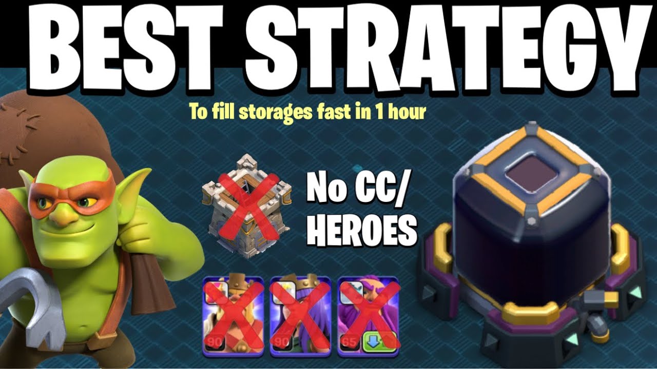 Best Dark Elixir Farming Strategy Without Heroes or Clan Castle! | COC Farming Guide 2025