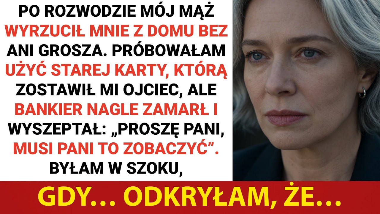 Mój mąż zostawił mnie bez grosza… ale bankier pokazał mi fortunę, którą mój ojciec ukrył dla mnie.