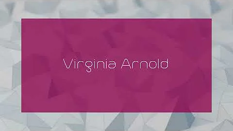 Virginia Arnold - appearance
