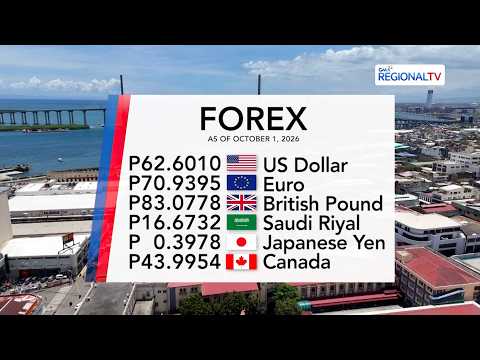 Foreign Exchange Rate as of October 1, 2026 | Balitang Bisdak