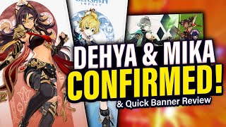 DEHYA & MIKA REVEALED for 3.5 Genshin!!! + Alhaitham 3.4 Banners Quick REVIEW