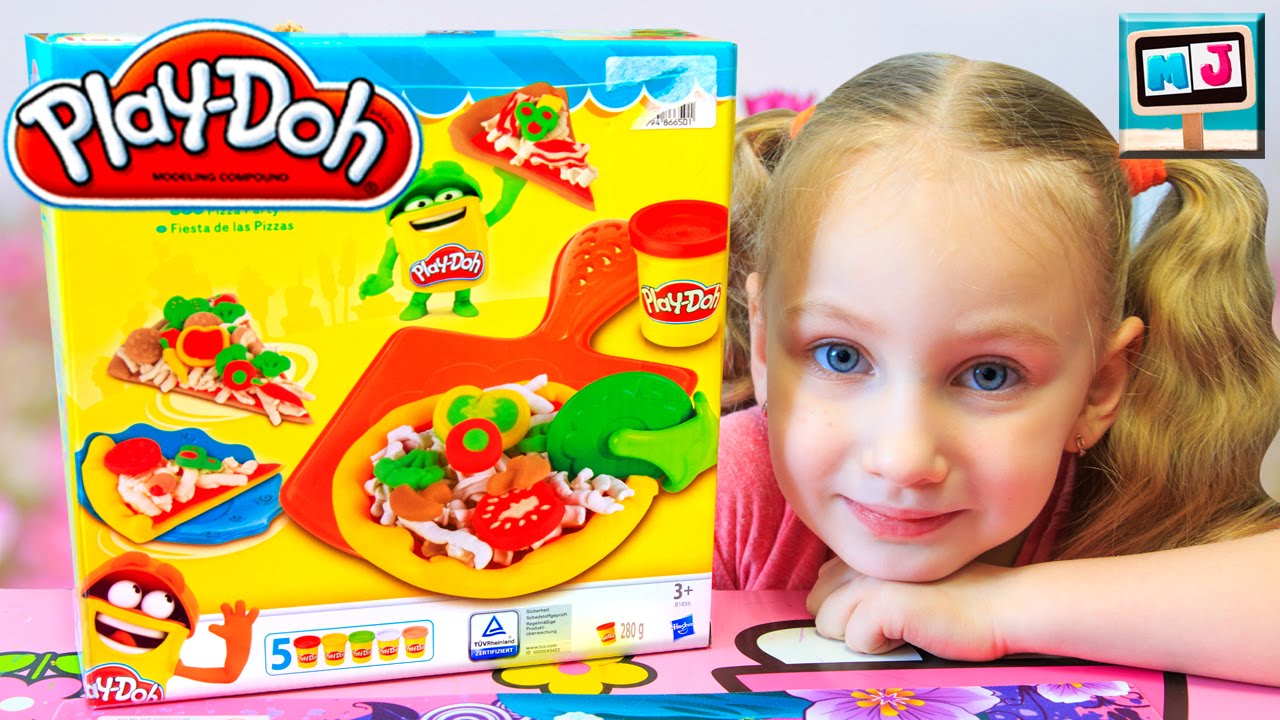 Готовим вкусную пиццу с набором Play Doh Pizza Party Play-Doh Cooking make a pizza