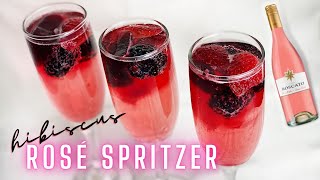 Berry Hibiscus Rosé Wine Spritzer 🥂🌺🍓 | Summer Wine Cocktails!